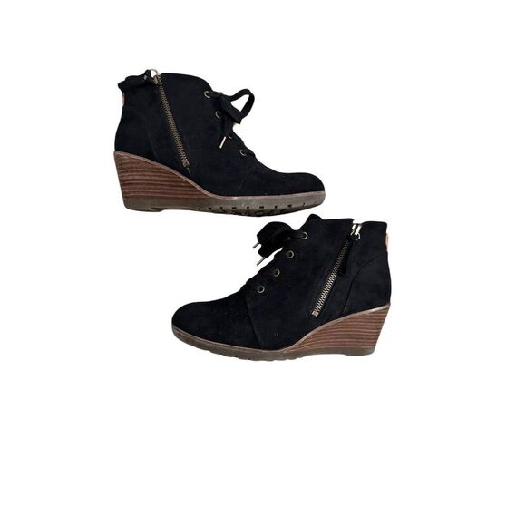Dr. Scholl's Women's Black Wedge Ankle Bootie Size 8 - Picture 4 of 9